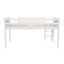 Lit mezzanine bas polyvalent avec échelle convertible, idéal pour une chambre à coucher amusante et fonctionnelle, assemblage inclus-2133610970