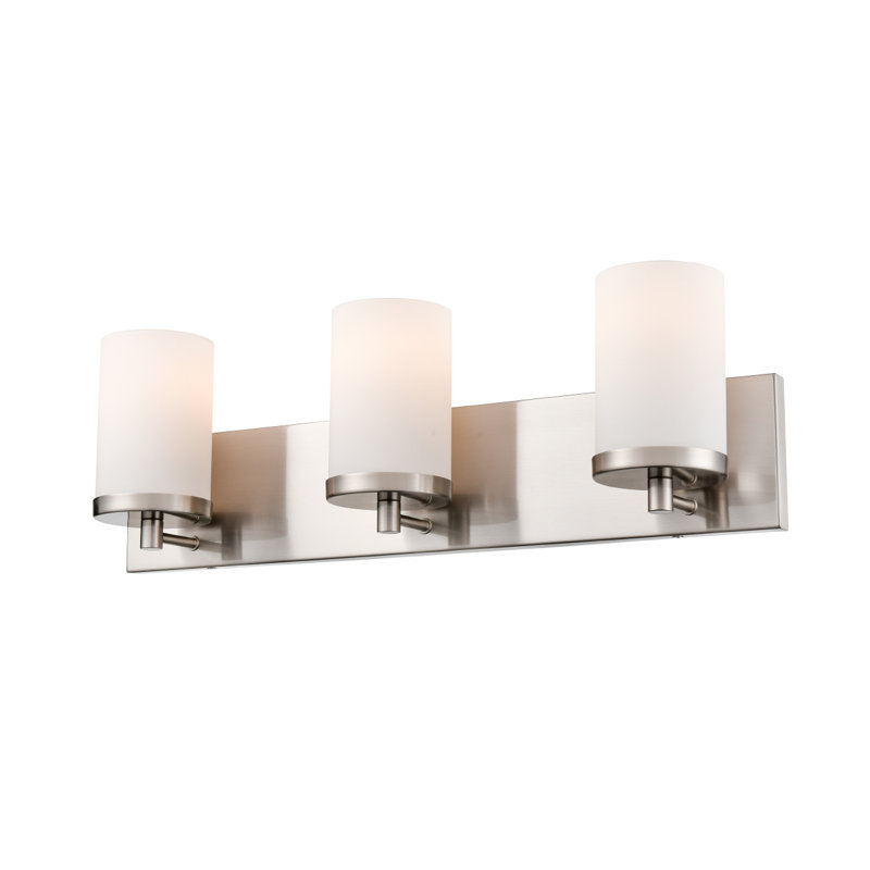 Éclairage pour meuble-lavabo 3 lumières Jyheem, Nickel satiné