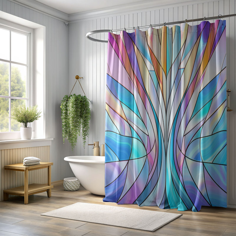 Rideau de douche 1 pièce Modern, H 74 po x l 71 po