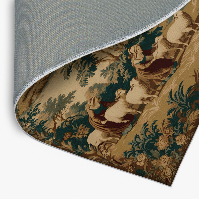 Tapis d'intérieur et d'extérieur brun français, Rectangulaire 2 pi x 3 pi