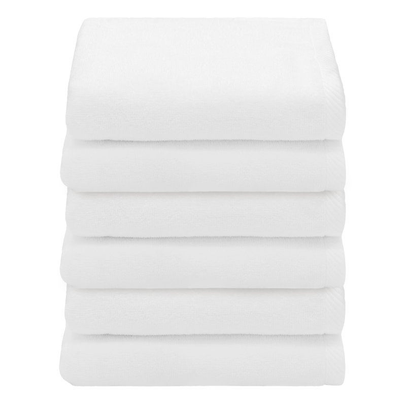 Débarbouillette en coton, Blanc