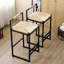 Vanwagoner de 2 tabourets de bar avec dossier et repose-pieds, structure en métal