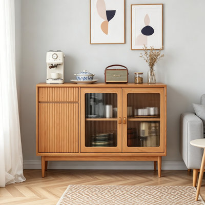 Buffet de rangement multifonctionnel en bois massif