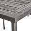 Table de salle à manger d'extérieur en bois 69 po avec magnétisme foncé