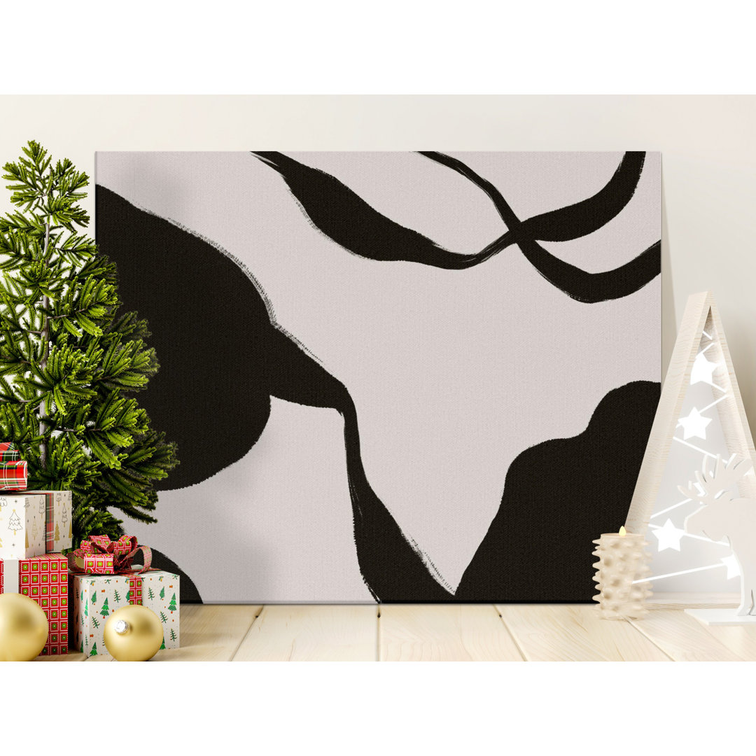 Modern Organic Abstract Lines Canvas Print