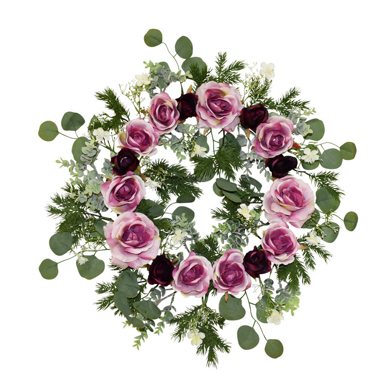 24'' Lavender Rose Wreath
