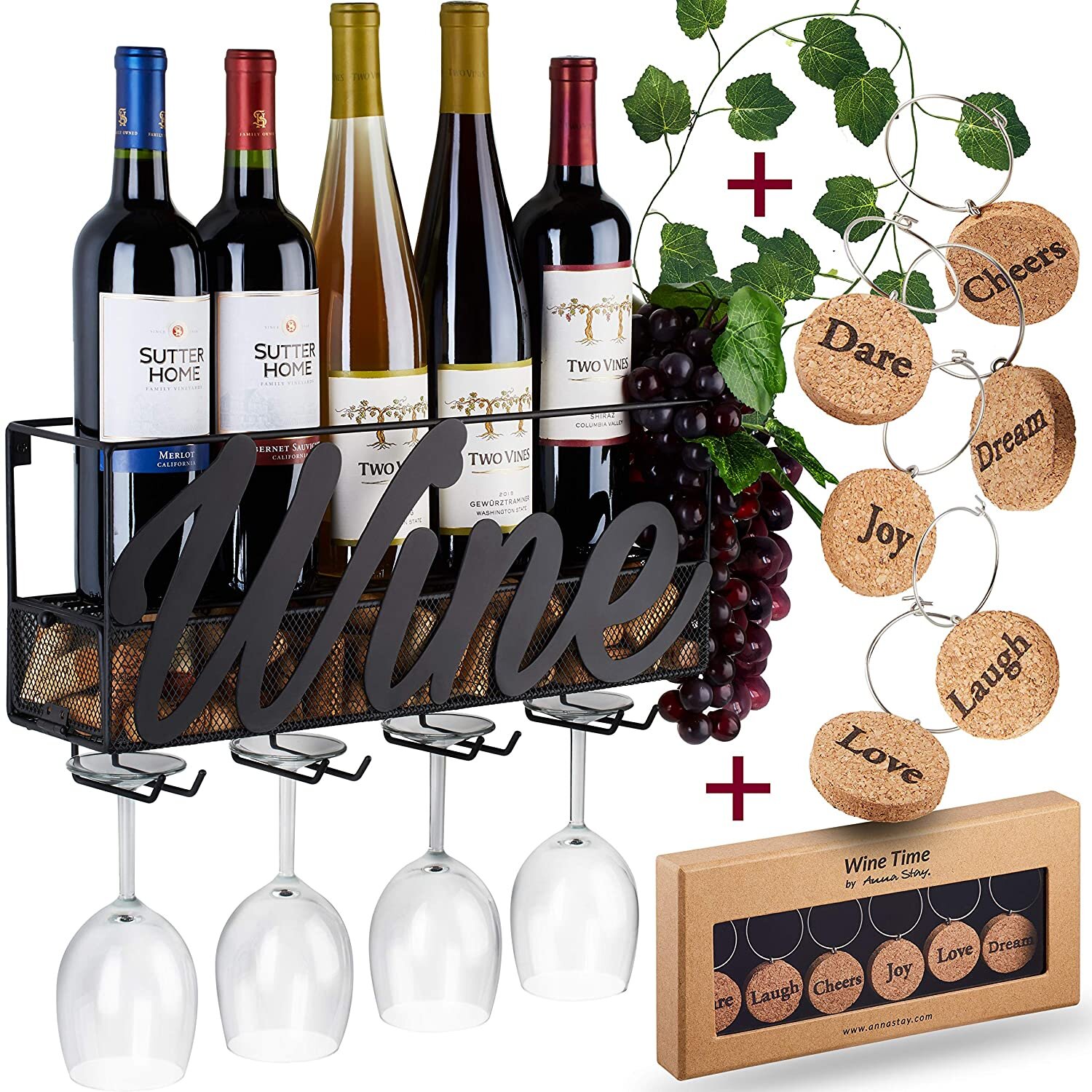 Wayfair wall best sale wine rack