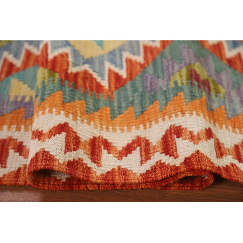 Reversible Wool Kilim Oriental Area Rug 5x6