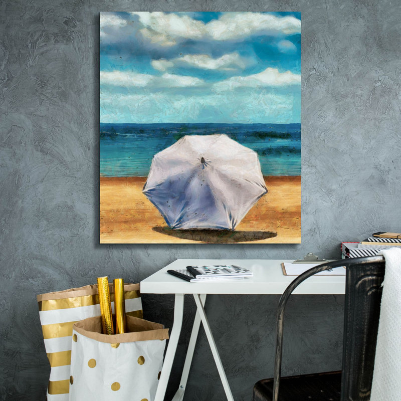 Toile épique Graffiti «Beach Umbrella 2» par Alonzo Saunders, 26 po x 30 po, H 30 po x l 26 po