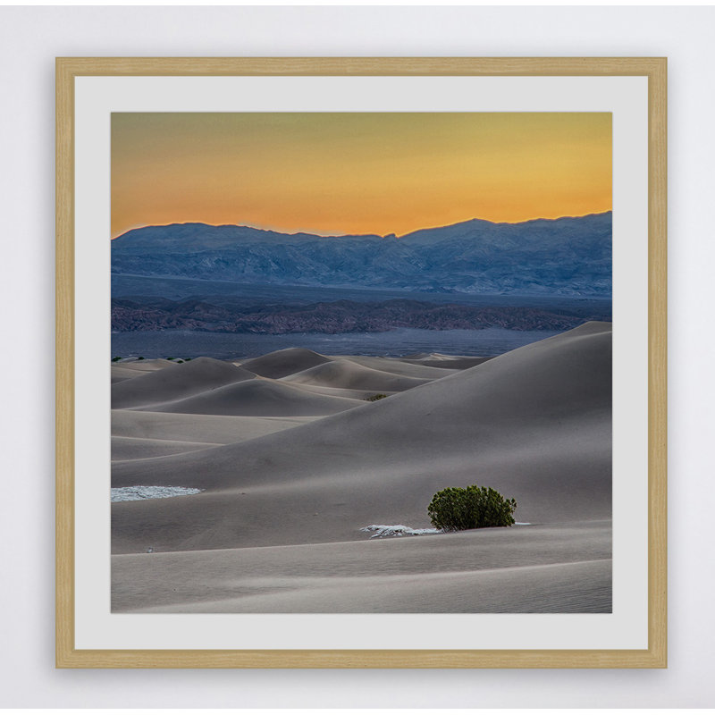 Rolling Sand Hills - Print, 51cm H x 51cm W x 3.81cm D, Natural Framed, White