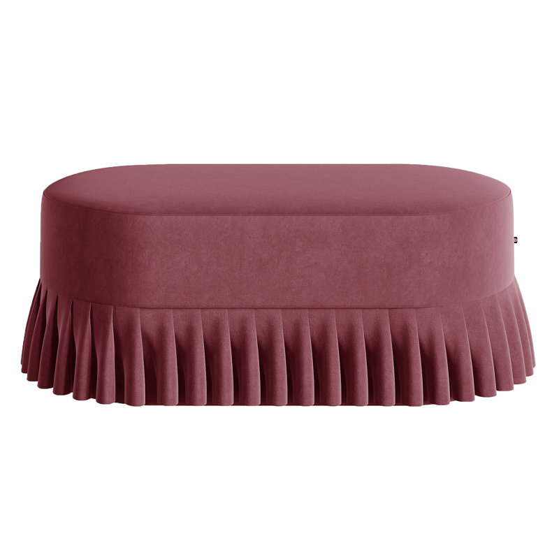 Polyester Upholstered Bench, Dusty Pink