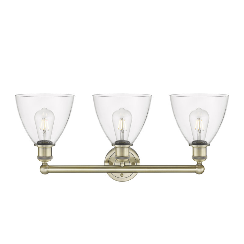 Amane 3 - Light Dimmable Vanity Light, Clear, Antique Brass
