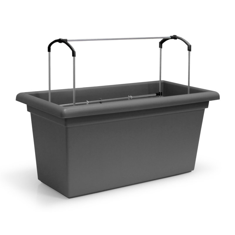 Self-Watering Planter, Flower Pot - Living Wall Kit, Anthracite, 39cm H x 78.5cm W x 38cm D