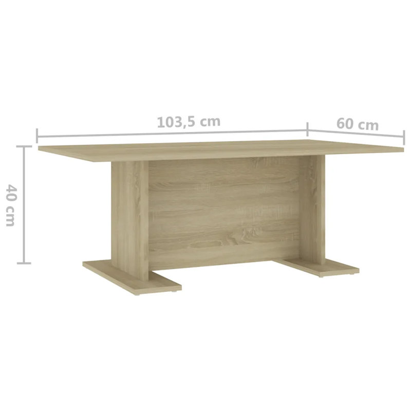 Godehardt Sled Coffee Table, Sonoma Oak