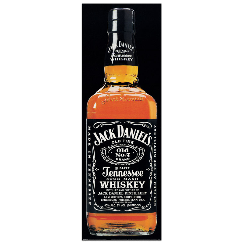 Jack Daniels - No Frame Rectangle Print on Wood, 91cm H x 30cm W x 1.8cm D