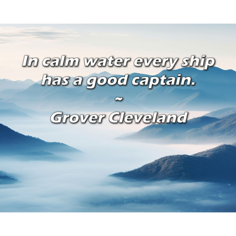 Toile tendue Artsy Quote par Grover Cleveland, H 28 po x l 40 po