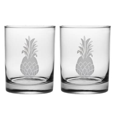 Rolf Glass Pineapple 12 oz. Clear White Wine Glass (Set of 4