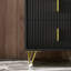 Nightstand, Bedside Table, Side End Table w/ 2 Drawers, Metal Legs