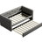 Upholstered Twin Daybed With Trundle, Gray Color, Construction For Living Room Size Mattress Pad Back, Home