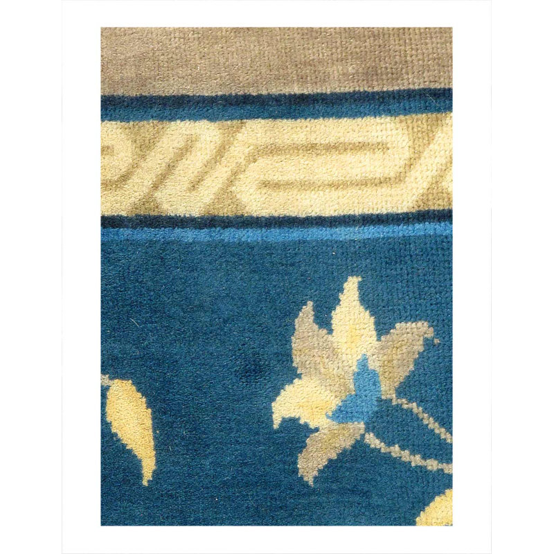 Fine Hand Knotted antique Chinese Peking Design Sample 2'X 2'