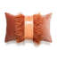 Velvet Lumbar Pillow w/ Feather Trim-663441243