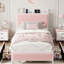 Structure de lit simple avec 2 tiroirs et station de charge, rose-1959065443-1959065446