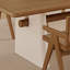 Ensemble de table de salle à manger moderne en bois massif avec 6 chaises