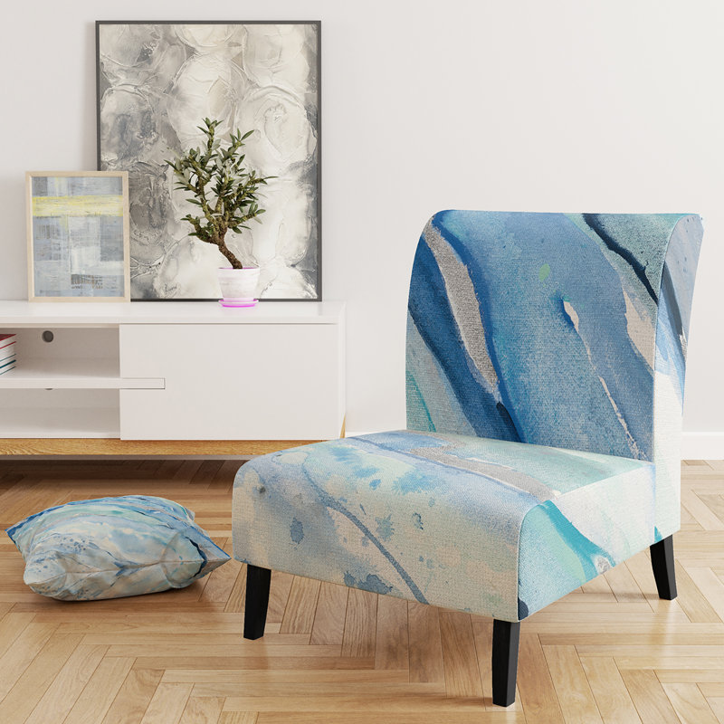 Fauteuil de chambre rembourré Blue Silver Spring I - Modern Lake House