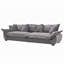 Canapé modulaire modulaire, canapé de style voile avec rangement, dossier amovible, canapé à assise profonde avec coussins décoratifs pour le salon-522515817