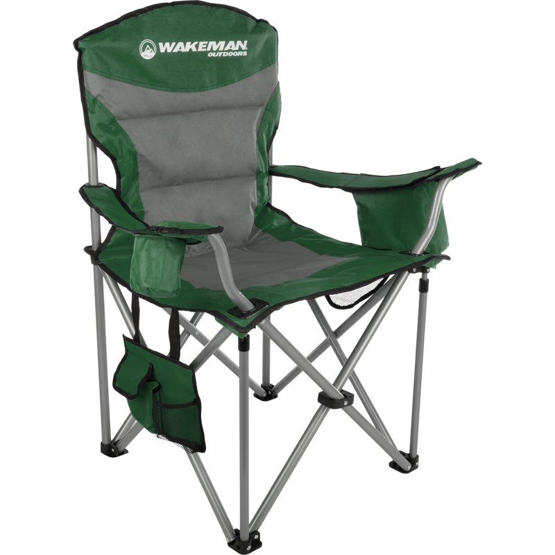 Fauteuil de camping surdimensionné Wakeman, Vert / gris