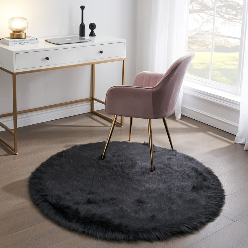 Sheepskin Indoor Rug, Round 6'