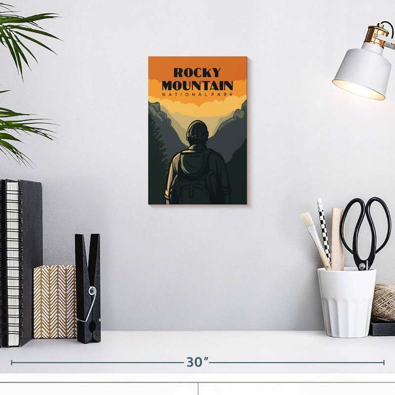 Affiche de randonnée Senne Rocky Mountain, H 12 po x l 8 po