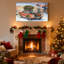 Voiture de Noël avec arbre et lumières-1067270042