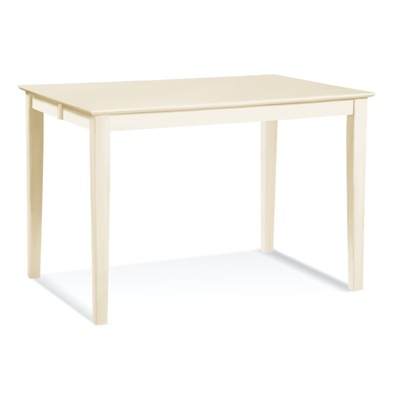 Hues Solid Wood Dining Table, Antique Frost White