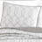  White/Gray Microfiber Reversible 2 Piece Coverlet / Bedspead Set