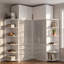 Armoire murale d'angle avec 2 portes - Spacieuse, blanche
