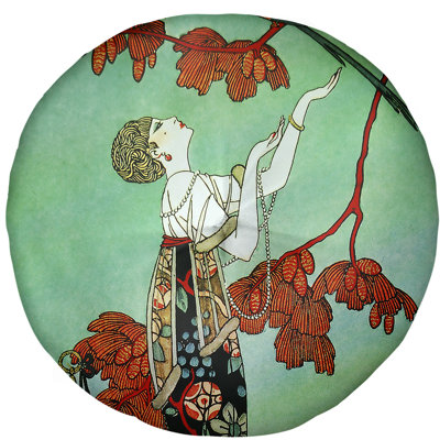 George Barbier Reversible Throw Pillow