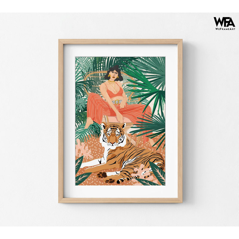 Tigre, reproduction d'art encadrée, peinture murale, décoration murale nature, impression d'art mural jungle, art mural encadré, art mural surdimensionné 18 x 24 po