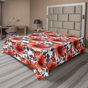Burnt Orange/Blue Grey Floral
