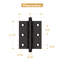 Charnière 2 1/2 po x 2 po Deltana CH2520U10B avec embouts sphériques en bronze huilé-14748792