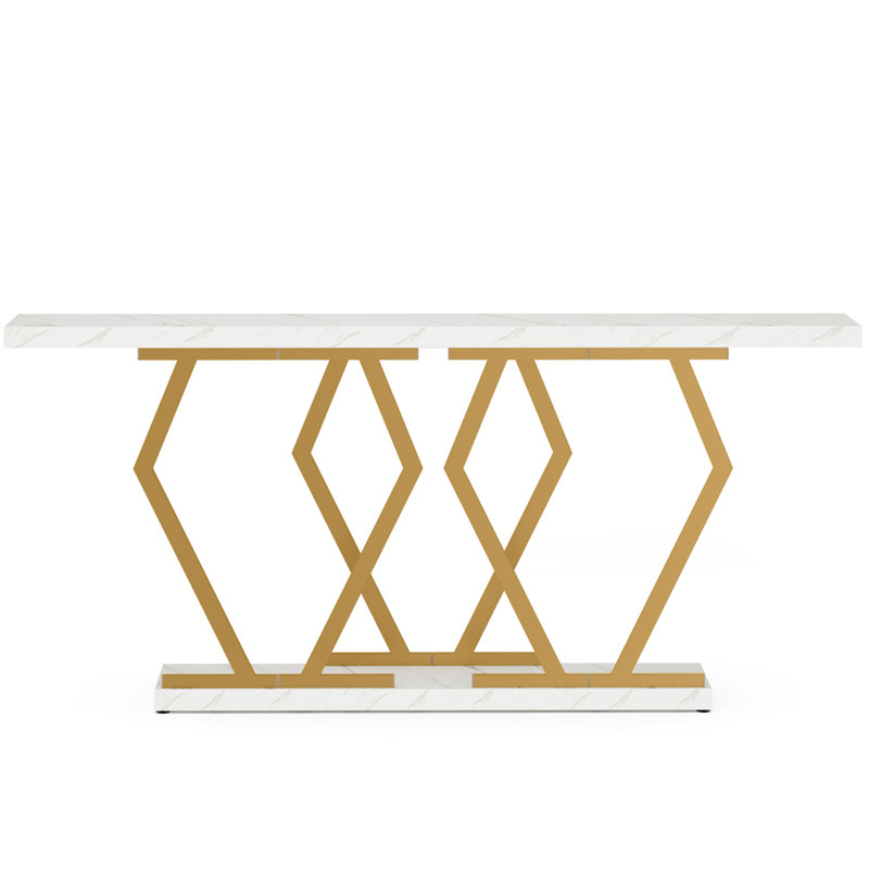 Farmhouse Console Table, White