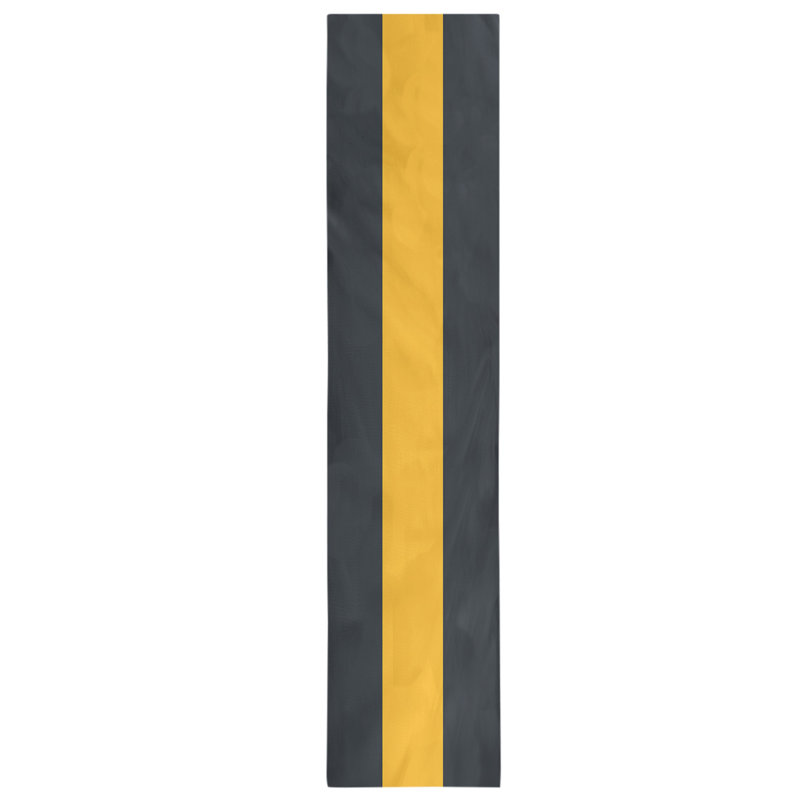 Pittsburgh Football Stripes Table Runner, 90" L x 16" W, Black/Gold, Cotton Blend