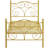 Mouin 2-Piece Metal Twin Bed Frame Set with Decorative Headboard and Footboard, Victorian Style Gold Platform Bed with Heavy-duty Slats Support, No Box Spring Needed-255026778