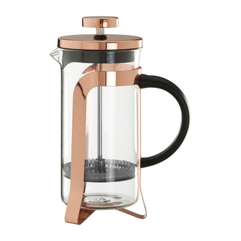 Akeala Matte White Cafetiere 350Ml, Gold