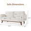 Canapé 64 po, canapé Mid-Century moderne, canapé 2 places à assise profonde en lin-1303174793