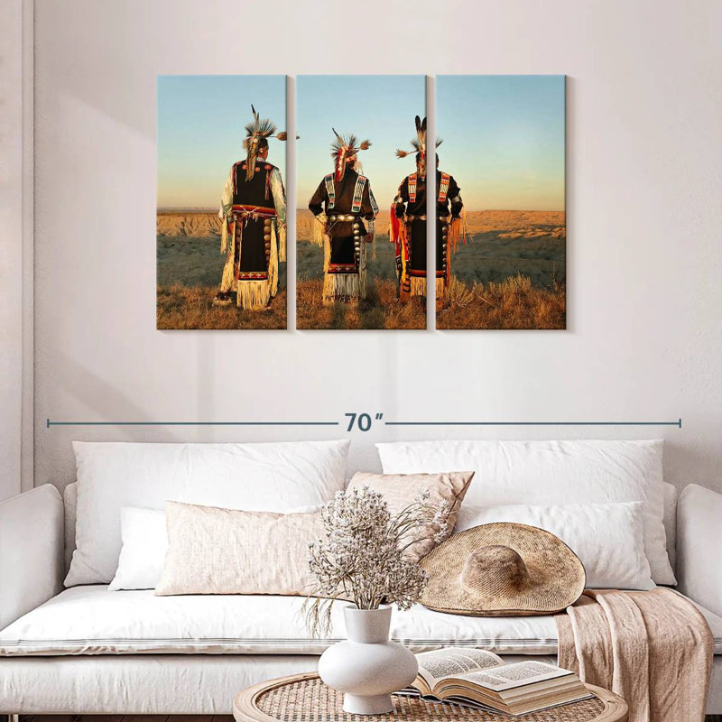Indiens Lelar Lakota du Dakota du Sud, H 28 po x l 45 po