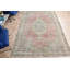 Grand tapis rétro de style Oushak en rouge et vert pour un décor de salon traditionnel tissé à la main