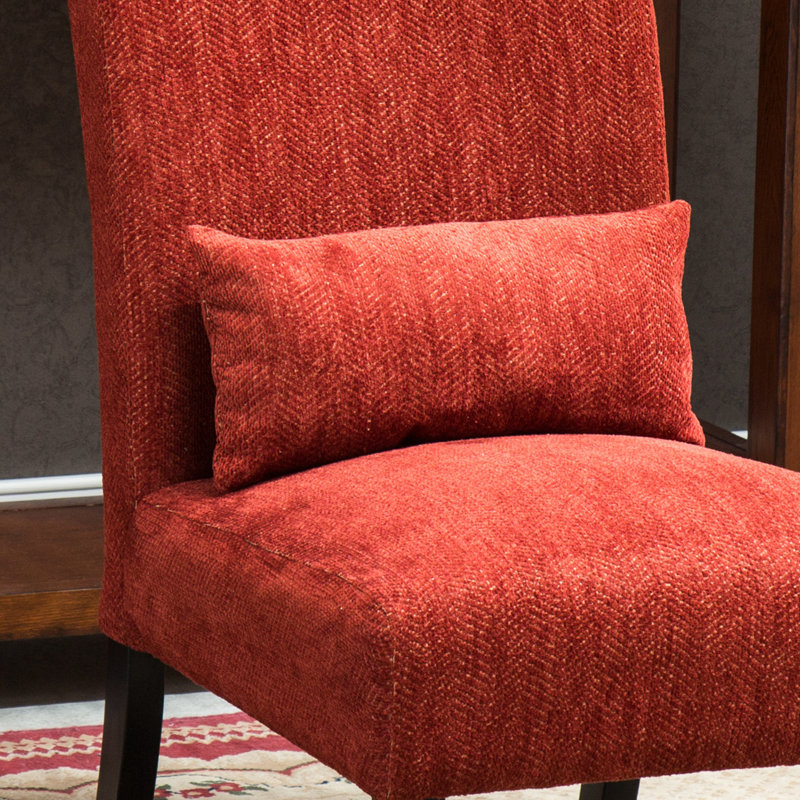 Chaise d'appoint 31,75 po Stepanas, Tissu rouge