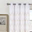 Paire de rideaux semi-transparents brodés à double couche en polyester Mkenzi, l 52 po x L 96 po-884841520