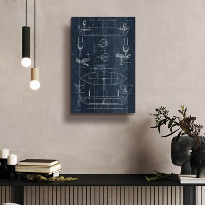 'Boat Launching Blueprint 2' by Wild Apple Portfolio Acrylic Glass Wall Art
